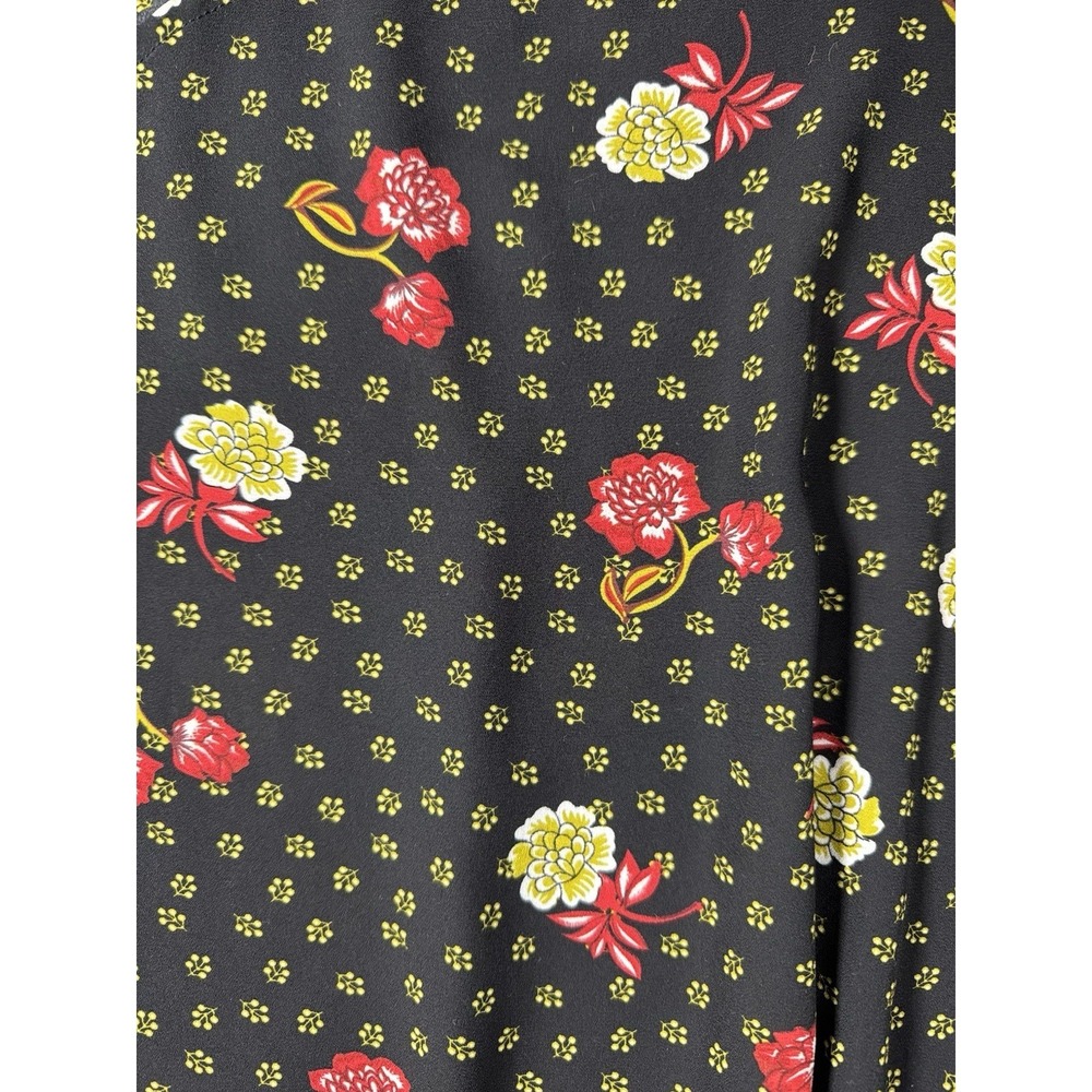 LOFT Outlet Sleeveless Floral Tank Top Blouse XS Black Red Workwear Office (B7)‎ - Picture 7 of 7